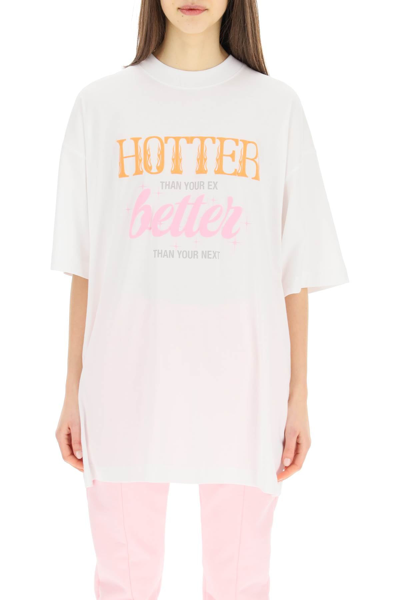 Shop Vetements 'hotter Than Your Ex' T-shirt In Mixed Colours