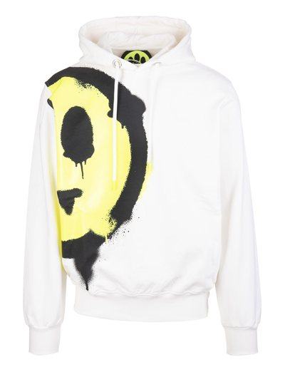 Shop Barrow Unisex White Hoodie With Print In Off White