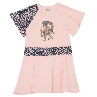 Shop Kenzo Dress With Print In Pink