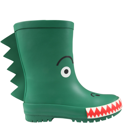 Shop Stella Mccartney Green Rain-boots For Kids