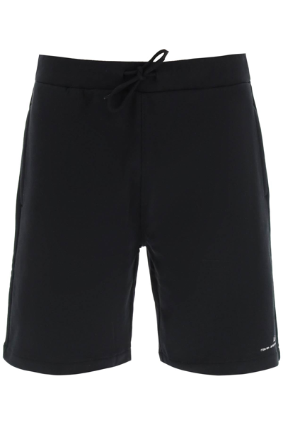 Shop A.p.c. Logo Print Shorts In Black