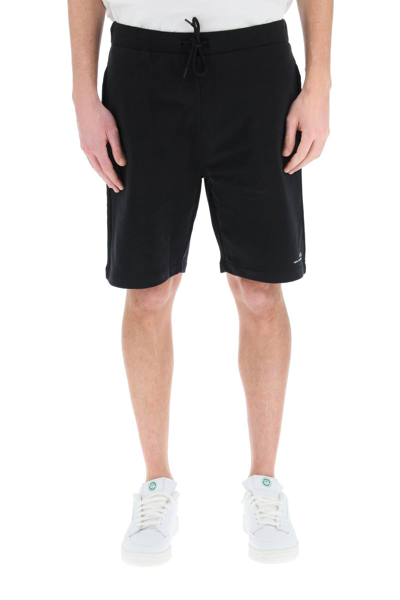 Shop A.p.c. Logo Print Shorts In Black