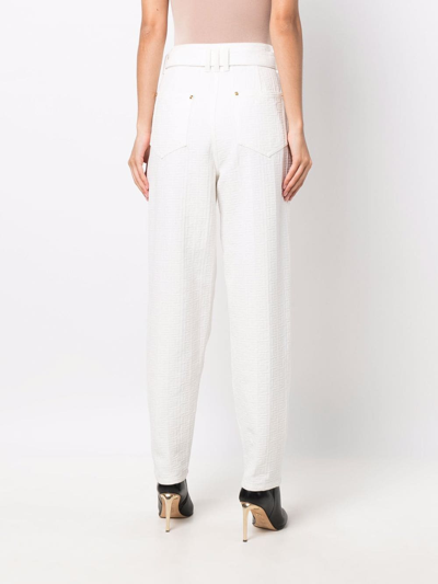 Shop Balmain Jeans Boyfriend Con Monogramma In White