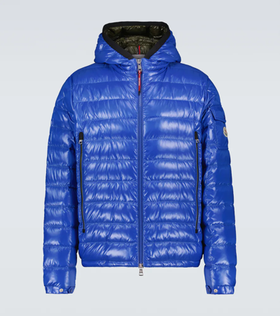 Shop Moncler Galion Down Quilted Jacket In Electric Blue