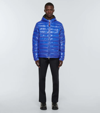 Shop Moncler Galion Down Quilted Jacket In Electric Blue