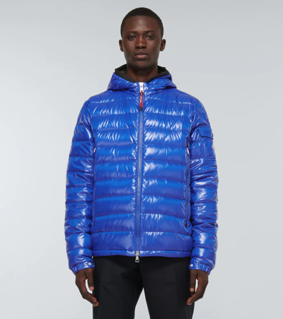 Shop Moncler Galion Down Quilted Jacket In Electric Blue