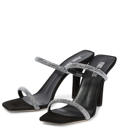 Shop Paris Texas Holly Linda Embellished Sandals In Black Diamond