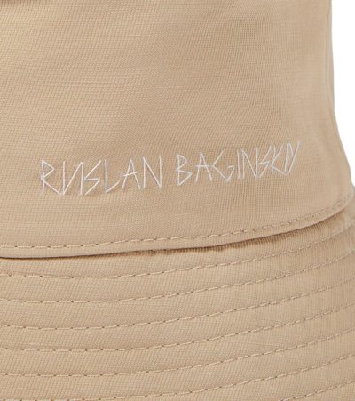 Ruslan Baginskiy Gabardine Bucket Hat In Beige
