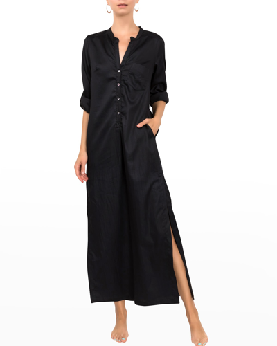 Shop Everyday Ritual Tracey Caftan In Black