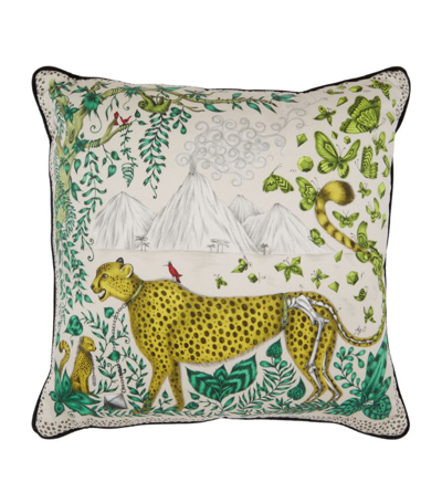 Shop Emma J Shipley Silk Cheetah Cushion (45cm X 45cm) In Multi