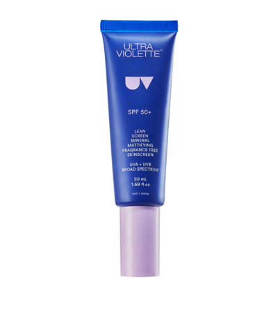 Shop Ultra Violette Lean Screen Mineral Mattifying Fragrance-free Skinscreen Spf 50+ (50ml) In Multi
