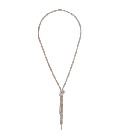 Shop Engelbert White Gold And Diamond The Legacy Knot Necklace