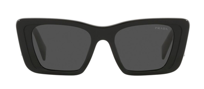 Shop Prada Pr 08ys 1ab5s0 Cat Eye Sunglasses In Grey