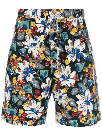 Shop Ymc You Must Create Floral Drawstring Shorts In Green