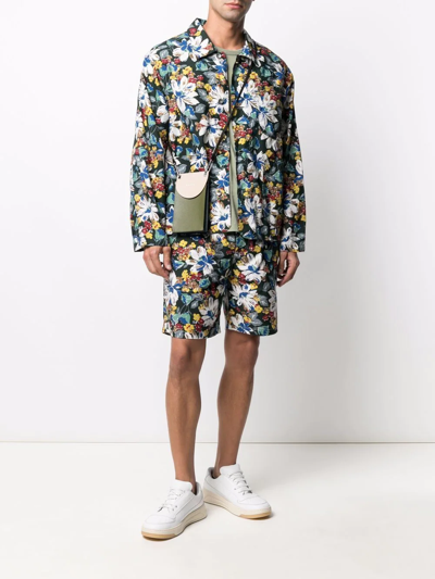 Shop Ymc You Must Create Floral Drawstring Shorts In Green