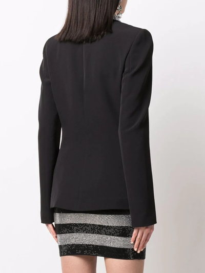 Philipp Plein Cady Crystal-embellished Blazer In Schwarz