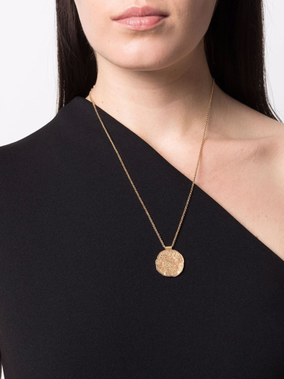 Shop Maje Zodiac Medal Pendant Necklace In Gold