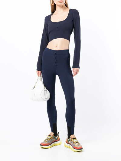 Shop Onefifteen X Beyond The Radar Stirrup Leggings In Blue