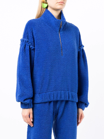 Shop Onefifteen X Beyond The Radar Fleece Jacket In Blue