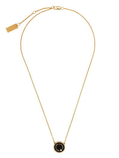Shop Marc Jacobs The Medallion Pendant Necklace In Gold