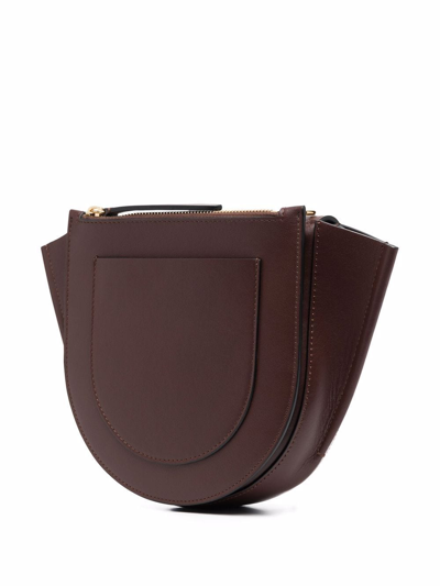 Wandler Hortensia Mini Leather Tote Bag In Braun