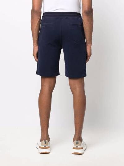 Shop Brunello Cucinelli Drawstring Cotton Shorts In Blau