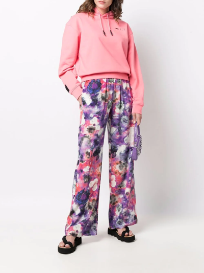 Shop Mcq By Alexander Mcqueen Abstract-print Trousers In Violett