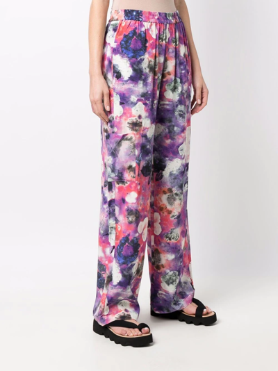 Shop Mcq By Alexander Mcqueen Abstract-print Trousers In Violett