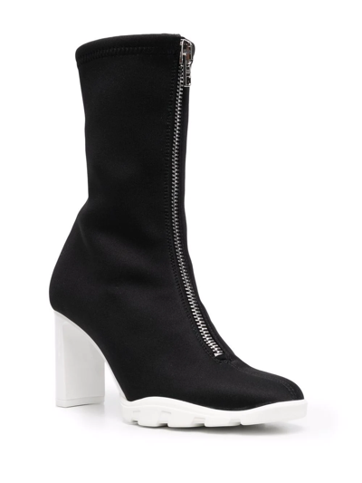 Shop Alexander Mcqueen Scuba 85 Boots In Schwarz