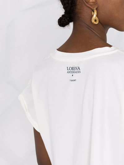 Shop Lorena Antoniazzi Star-patch Short-sleeve T-shirt In Weiss
