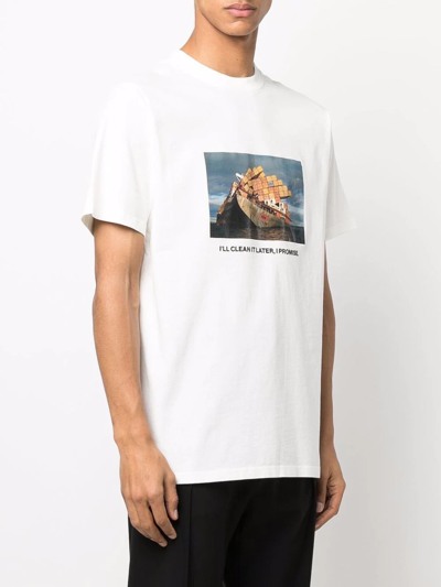 Shop 424 Photograph-print T-shirt In Weiss