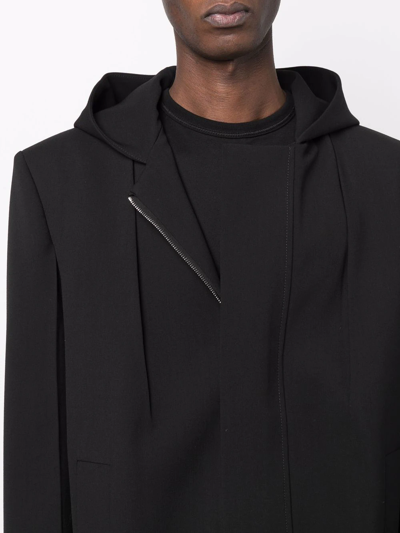 Shop Givenchy Zip-fastening Hooded Coat In Schwarz