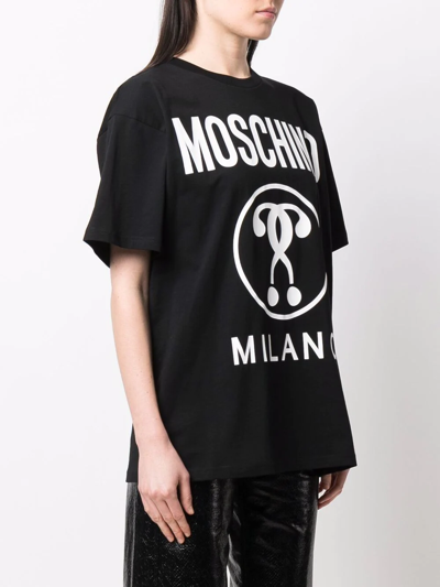 Shop Moschino Logo-print T-shirt In Schwarz