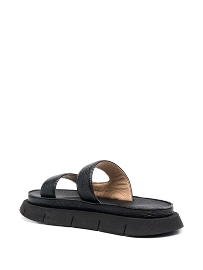 Shop Marsèll Slip-on Leather Sandals In Schwarz