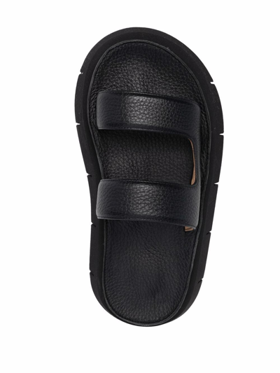 Shop Marsèll Slip-on Leather Sandals In Schwarz