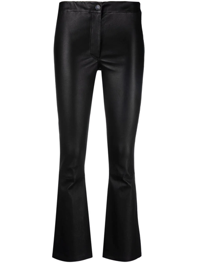 Arma Cropped Flared Trousers In Schwarz