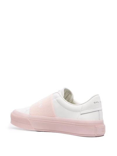 Shop Givenchy Logo-strap Slip-on Sneakers In Weiss