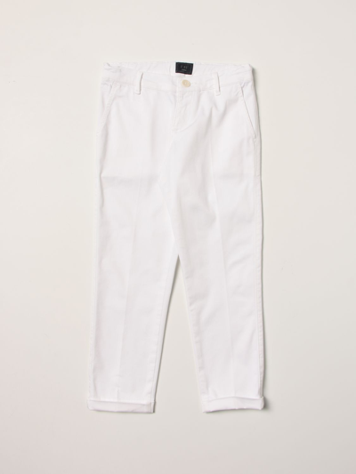 Shop Fay Pants In Cotton Poplin In White