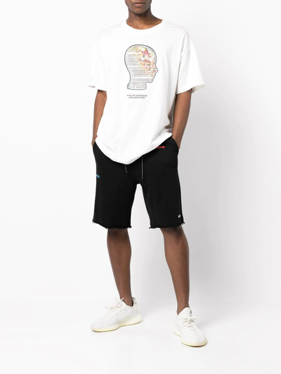 Mostly Heard Rarely Seen Graphic-print Stretch-cotton T-shirt In White