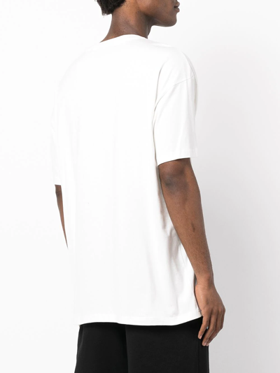 Shop Mostly Heard Rarely Seen Graphic-print Stretch-cotton T-shirt In White