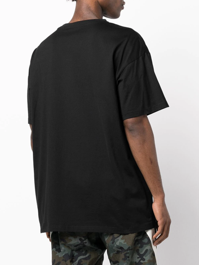 Shop Mostly Heard Rarely Seen Graphic-print Stretch-cotton T-shirt In Black