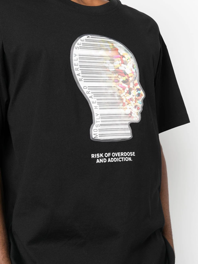 Mostly Heard Rarely Seen Graphic-print Stretch-cotton T-shirt In Black