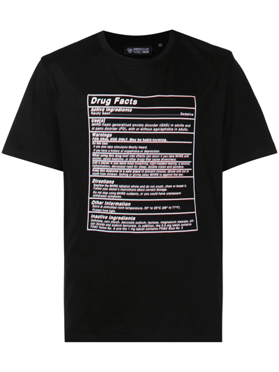 Shop Mostly Heard Rarely Seen Graphic-print Stretch-cotton T-shirt In Black