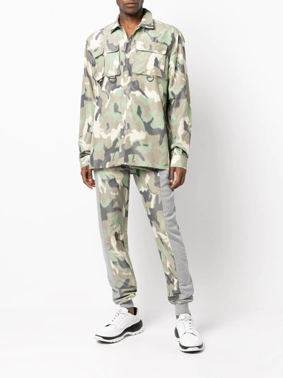 Mostly Heard Rarely Seen Camouflage-panel Track Pants In Grey