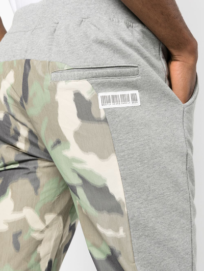 Mostly Heard Rarely Seen Camouflage-panel Track Pants In Grey