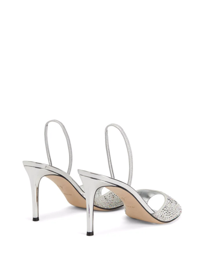 Shop Giuseppe Zanotti Lilibeth Starlight Sandals In Silver