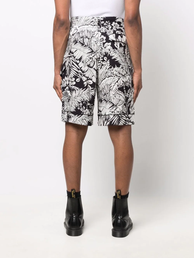 Shop Palm Angels Parrot-print Track Shorts In Schwarz
