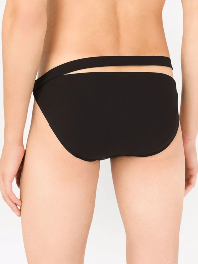 Shop Dolce & Gabbana Dg-logo Bikini Bottoms In Schwarz