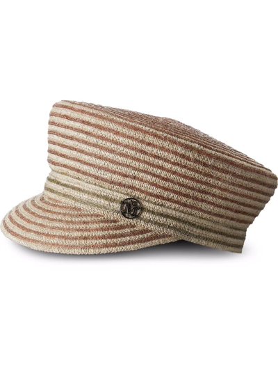 Shop Maison Michel Abby Jute-blend Hat In Neutrals