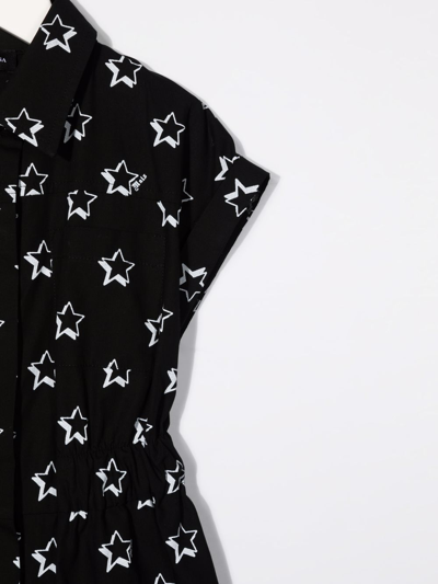 Shop Monnalisa Star-print Playsuit In Black